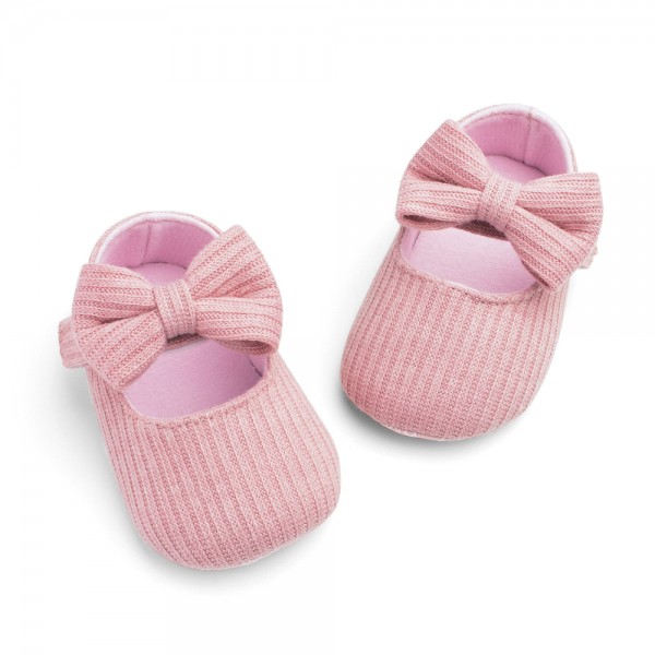 Four seasons hot selling wool bow princess shoes female baby soft soled walking shoes baby shoes g016 