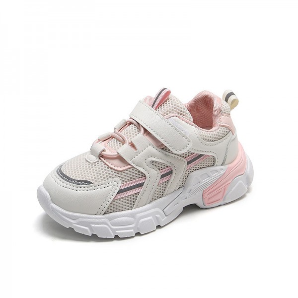 2021 spring new children's sports shoes Korean boys' and girls' leisure mesh running shoes baby soft soled walking shoes 