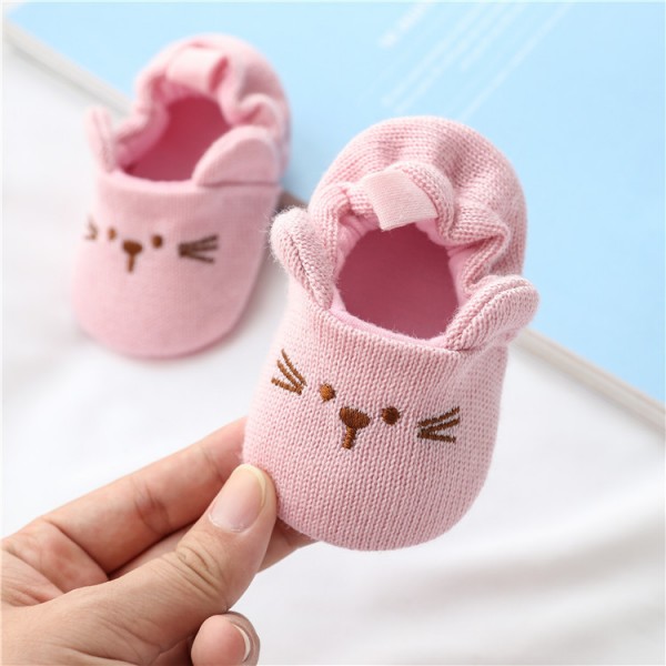 Hansheng cartoon 0-1-year-old infant shoes, baby shoes, knitted wool shoes, baby pre step shoes, spring and autumn style 