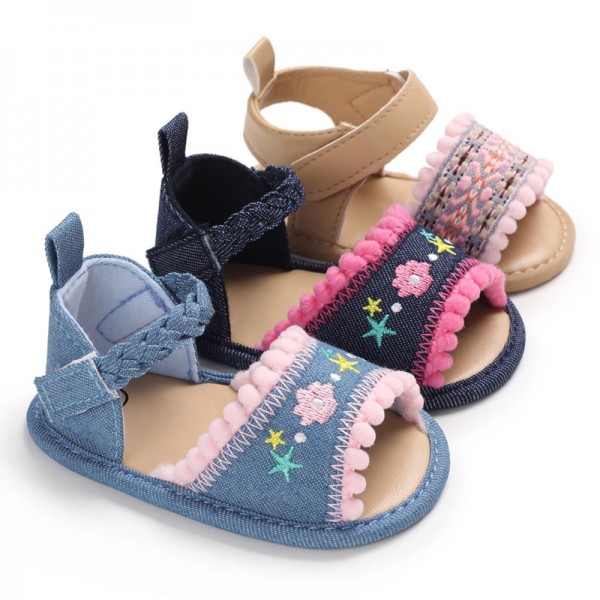 Summer 0-1-year-old baby walking shoes soft sole wisp empty baby shoes breathable summer sandals 