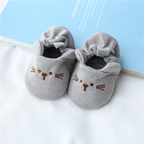 Hansheng cartoon 0-1-year-old infant shoes, baby shoes, knitted wool shoes, baby pre step shoes, spring and autumn style 