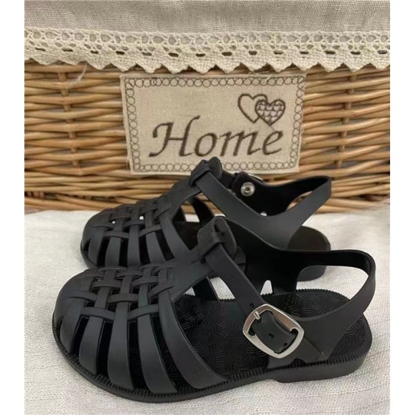 Girls' sandals 2022 new jelly shoes casual children's shoes baby sandals children's Baotou soft soled Roman children's shoes 