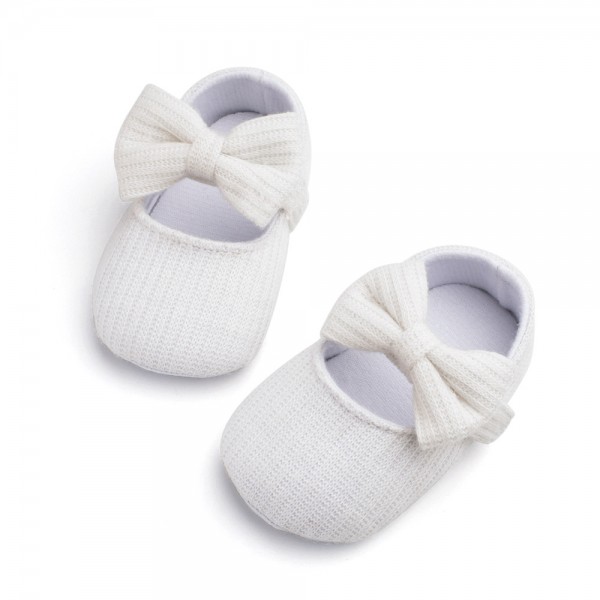 Four seasons hot selling wool bow princess shoes female baby soft soled walking shoes baby shoes g016 