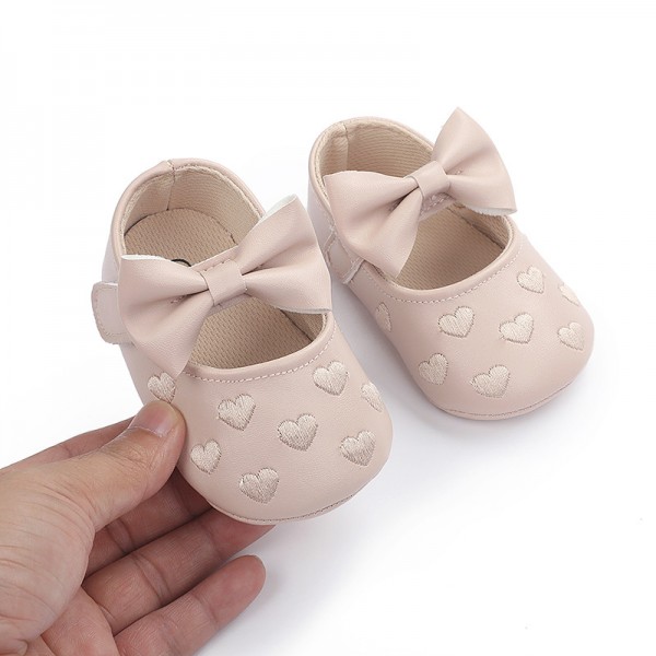 0-1 year old one heart baby shoes toddler shoes baby shoes soft soled baby shoes one hair substitute 