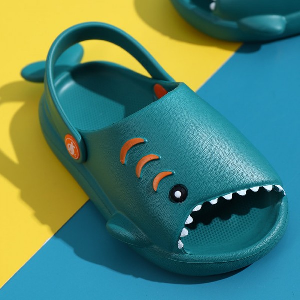 Heli shark new fashion little shark cool children's shoes flat bottom leisure daily wear male and female baby beach sandals 
