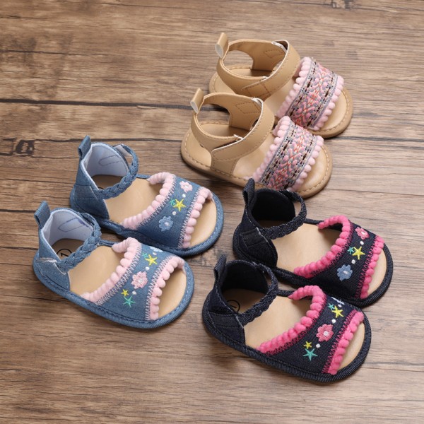 Summer 0-1-year-old baby walking shoes soft sole wisp empty baby shoes breathable summer sandals 