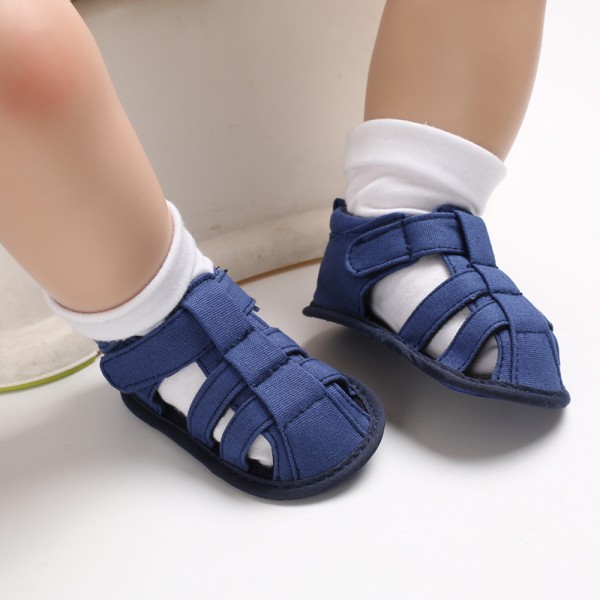 Baby shoes toddler shoes summer style 0-1-year-old male and female baby canvas soft sole baby shoes sandals one hair substitute 