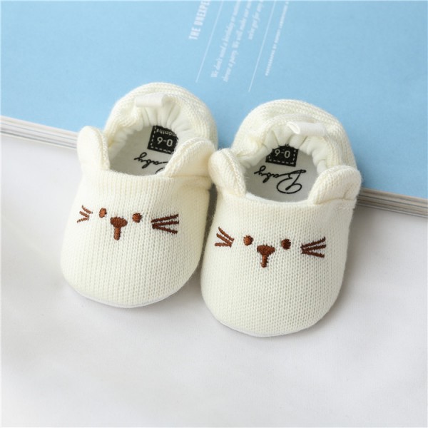 Hansheng cartoon 0-1-year-old infant shoes, baby shoes, knitted wool shoes, baby pre step shoes, spring and autumn style 