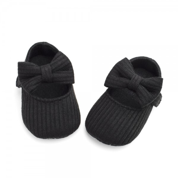 Four seasons hot selling wool bow princess shoes female baby soft soled walking shoes baby shoes g016 