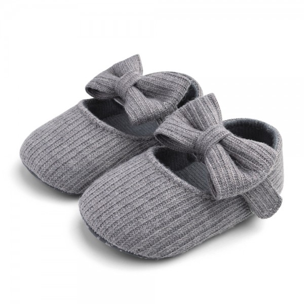 Four seasons hot selling wool bow princess shoes female baby soft soled walking shoes baby shoes g016 