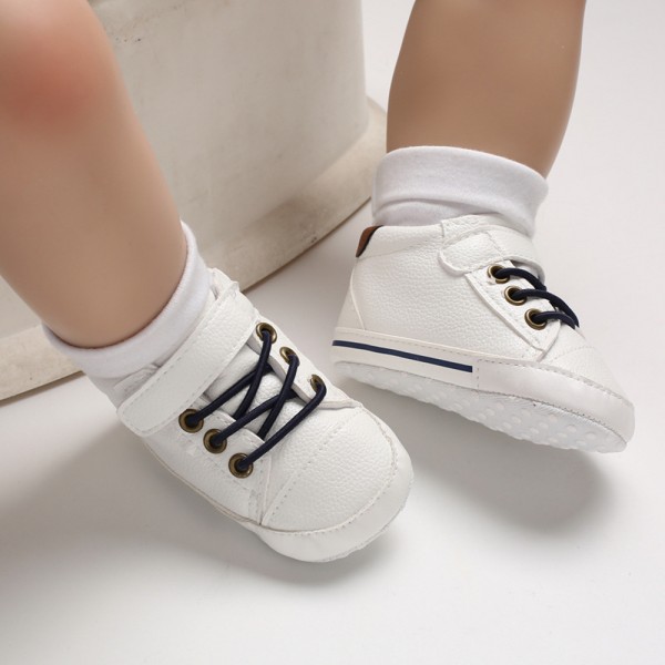 0-1-year-old four seasons baby shoes men's baby soft bottom anti-skid medium high top casual walking shoes support one hair substitute 