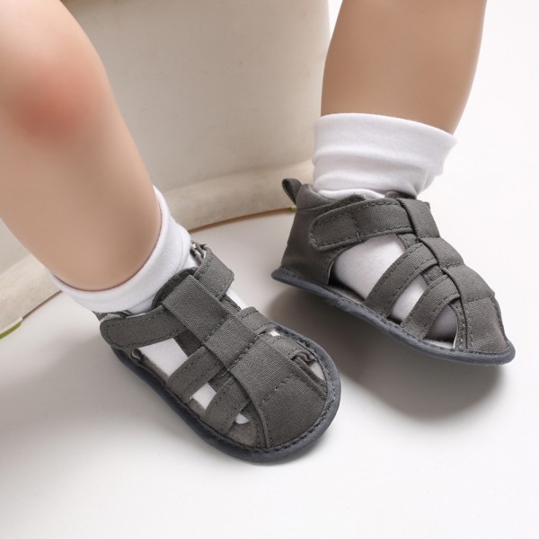 Baby shoes toddler shoes summer style 0-1-year-old male and female baby canvas soft sole baby shoes sandals one hair substitute 