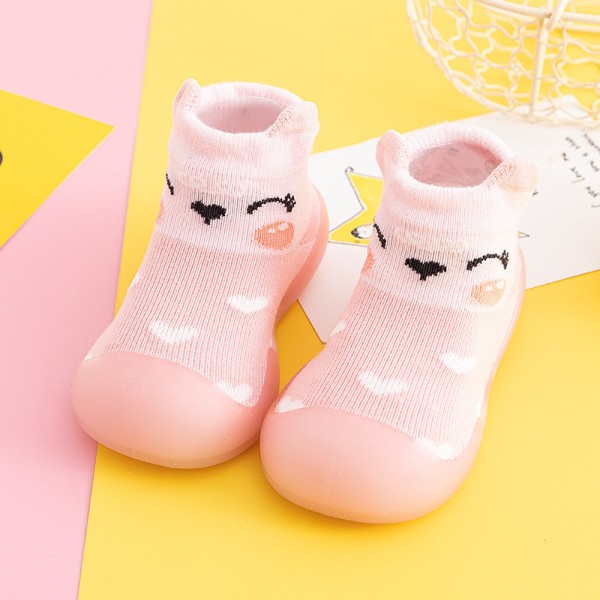 2021 new children's walking shoes soft bottom cartoon 0-3-year-old baby indoor sock shoes infant outer shoes 