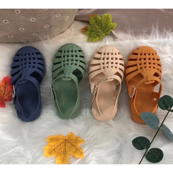 Girls' sandals 2022 new jelly shoes casual children's shoes baby sandals children's Baotou soft soled Roman children's shoes 