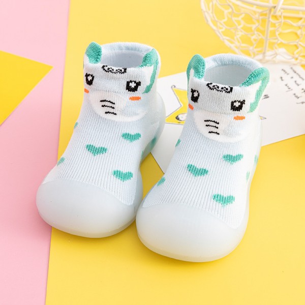 2021 new children's walking shoes soft bottom cartoon 0-3-year-old baby indoor sock shoes infant outer shoes 