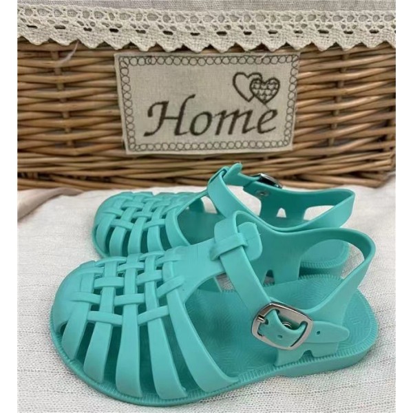 Girls' sandals 2022 new jelly shoes casual children's shoes baby sandals children's Baotou soft soled Roman children's shoes 