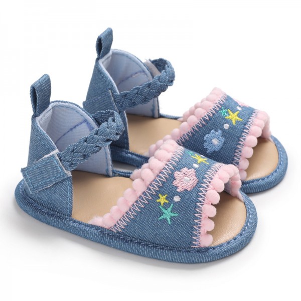 Summer 0-1-year-old baby walking shoes soft sole wisp empty baby shoes breathable summer sandals 