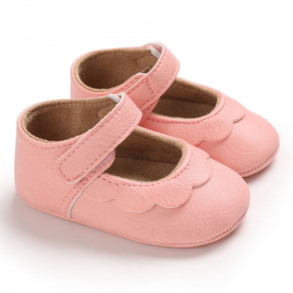 Spring and autumn style 0-1-year-old baby walking shoes soft soled baby shoes semi rubber soled princess shoes 