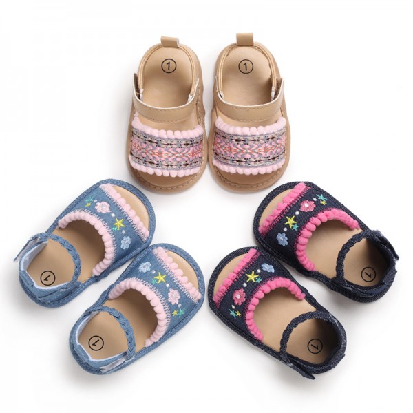 Summer 0-1-year-old baby walking shoes soft sole wisp empty baby shoes breathable summer sandals 