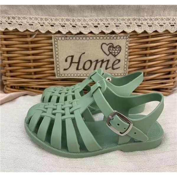 Girls' sandals 2022 new jelly shoes casual children's shoes baby sandals children's Baotou soft soled Roman children's shoes 