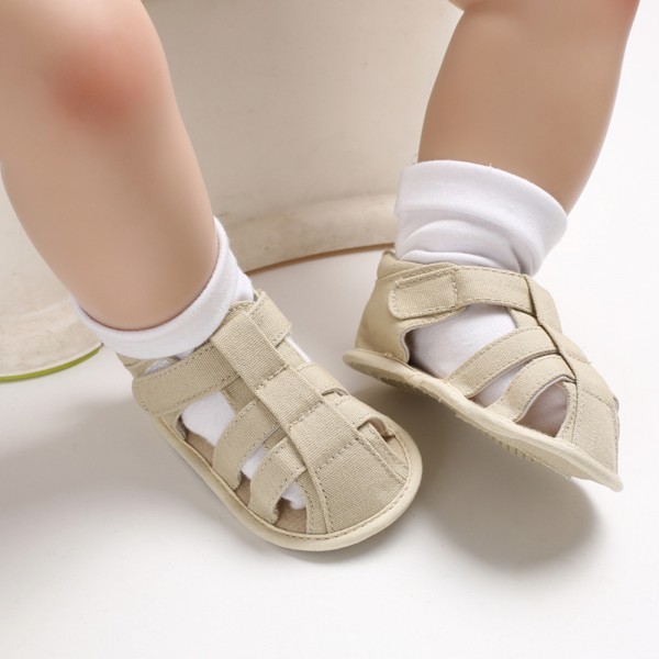 Baby shoes toddler shoes summer style 0-1-year-old male and female baby canvas soft sole baby shoes sandals one hair substitute 