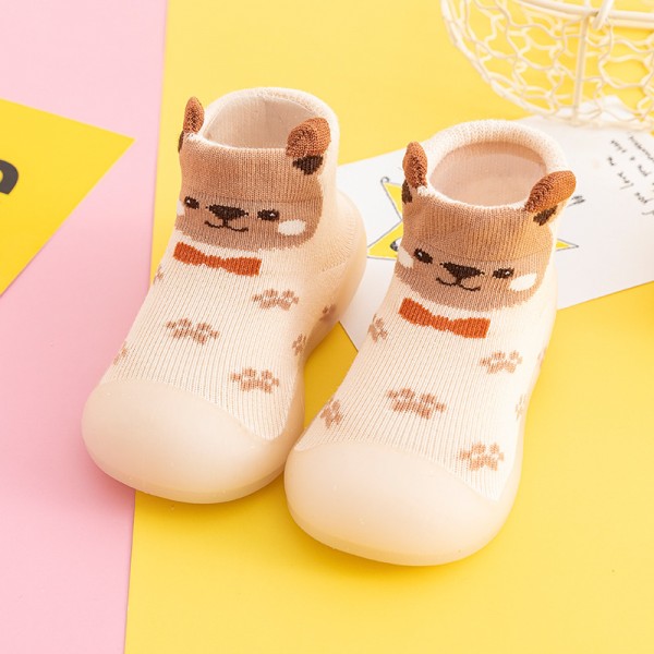 2021 new children's walking shoes soft bottom cartoon 0-3-year-old baby indoor sock shoes infant outer shoes 