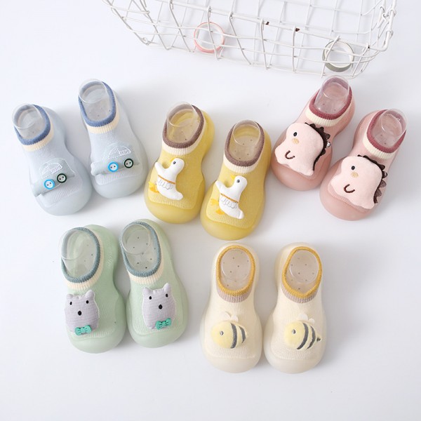 Spring and summer cartoon animal indoor shoes wear-resistant baby socks shoes breathable and comfortable children's men's and women's walking shoes manufacturer direct sales 