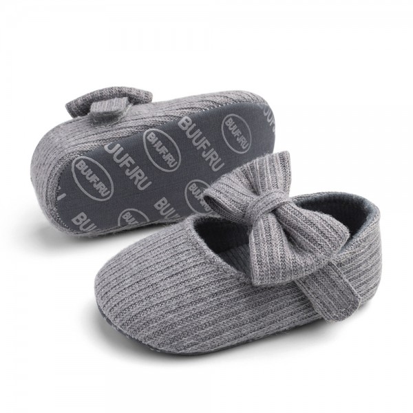 Four seasons hot selling wool bow princess shoes female baby soft soled walking shoes baby shoes g016 