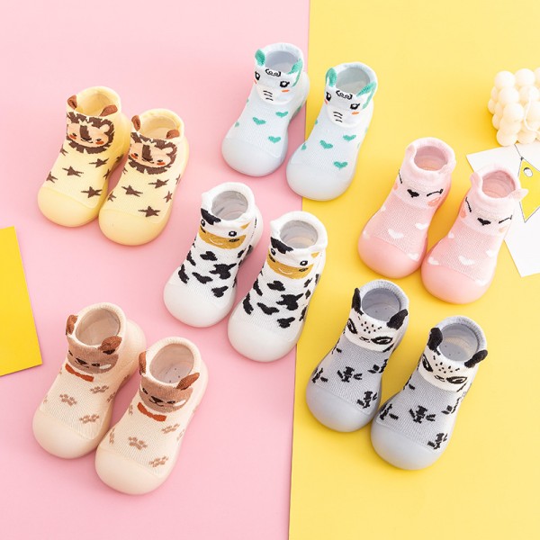 2021 new children's walking shoes soft bottom cartoon 0-3-year-old baby indoor sock shoes infant outer shoes 