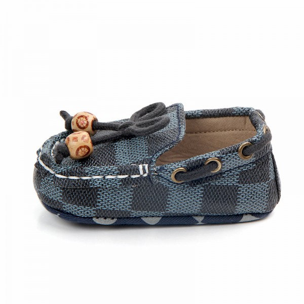 Foreign trade wholesale new classic lattice bean shoes anti slip soft soled baby walking shoes 0-12 months 0945 