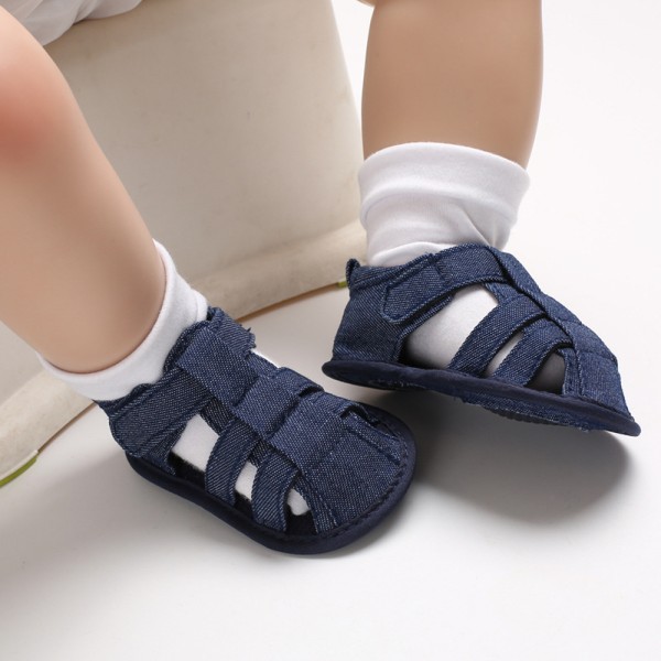 Baby shoes toddler shoes summer style 0-1-year-old male and female baby canvas soft sole baby shoes sandals one hair substitute 
