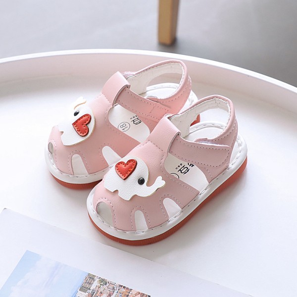 2022 summer new boys' Baotou whistle children's baby sandals 0-1-2 years old leather baby shoes 2206 