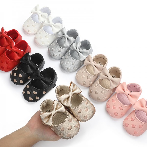 0-1 year old one heart baby shoes toddler shoes baby shoes soft soled baby shoes one hair substitute 