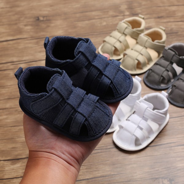 Baby shoes toddler shoes summer style 0-1-year-old male and female baby canvas soft sole baby shoes sandals one hair substitute 