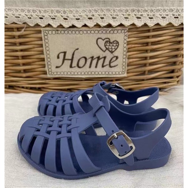 Girls' sandals 2022 new jelly shoes casual children's shoes baby sandals children's Baotou soft soled Roman children's shoes 